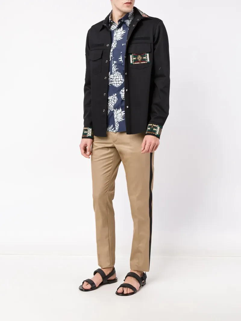 Valentino Garavani — Contrast stripe trousers — Photo 2 of 5