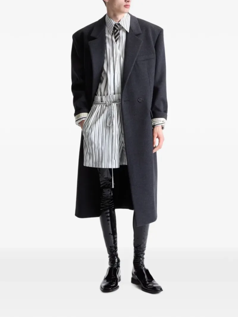 Saint Laurent — Coat in double-face brushed wool felt — Photo 2 of 3