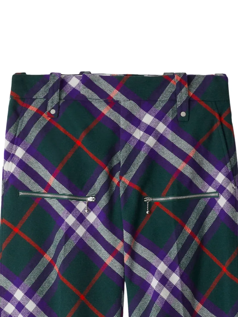 Burberry — Plaid-check wool trousers — Photo 2 of 2