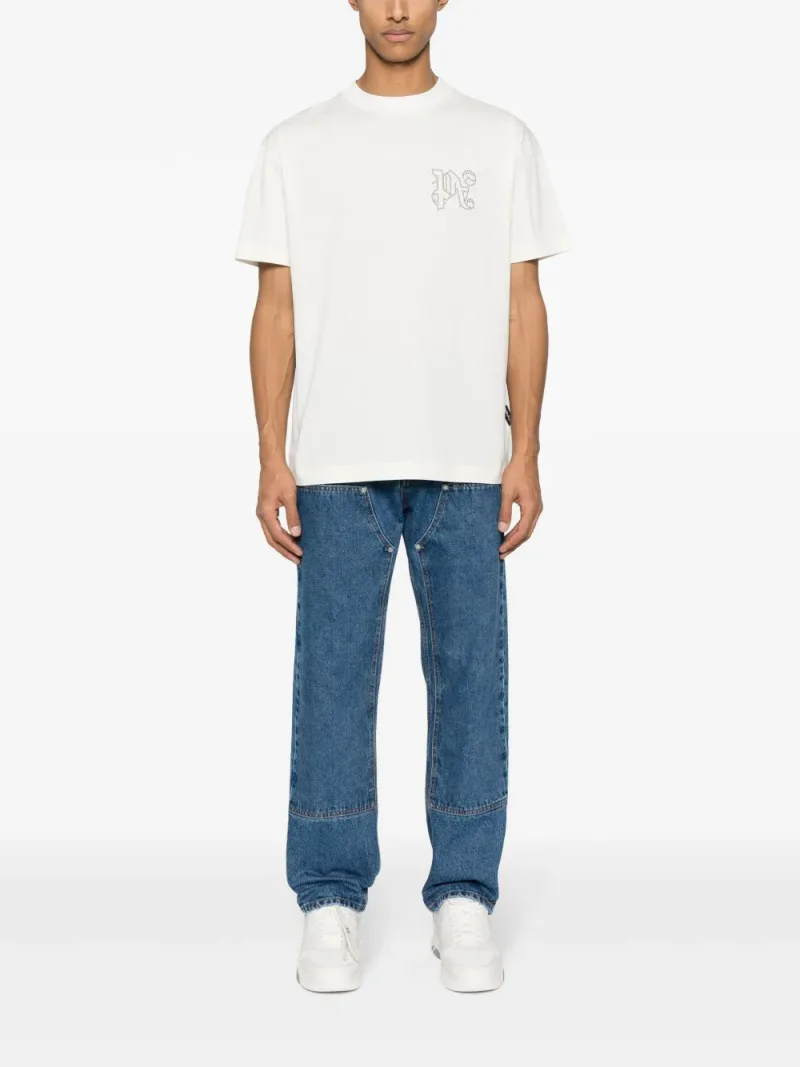 Palm Angels — Logo-embossed straight-leg jeans — Photo 2 of 5