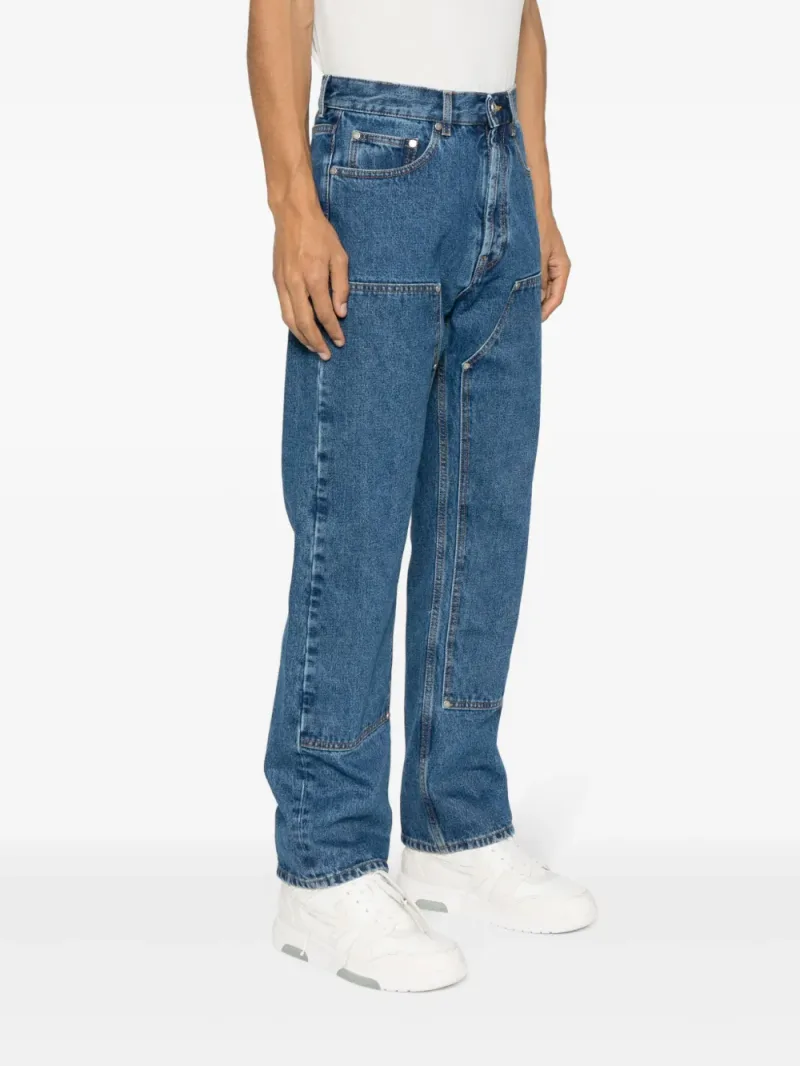 Palm Angels — Logo-embossed straight-leg jeans — Photo 3 of 5