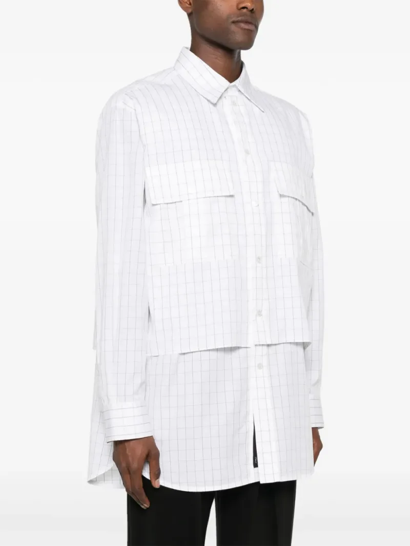 Bottega Veneta — Check-pattern layered shirt — Photo 3 of 5
