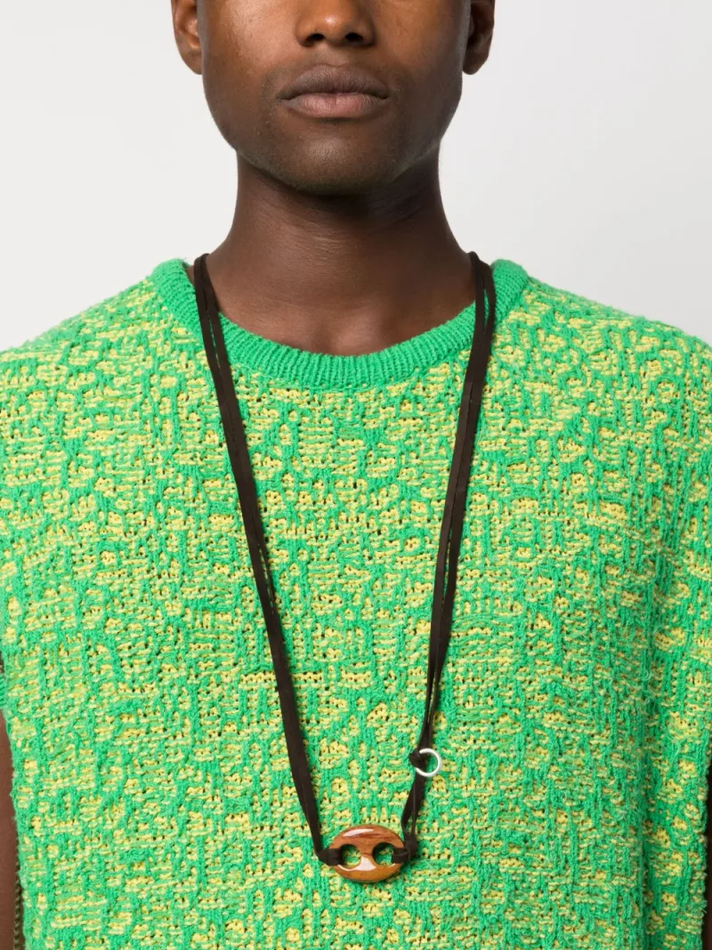OAMC — Statement-pendant leather necklace — Photo 2 of 3