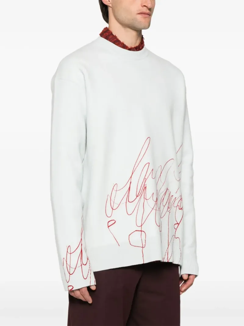 OAMC — Scribble-print fleece sweater — Foto 3 di 5