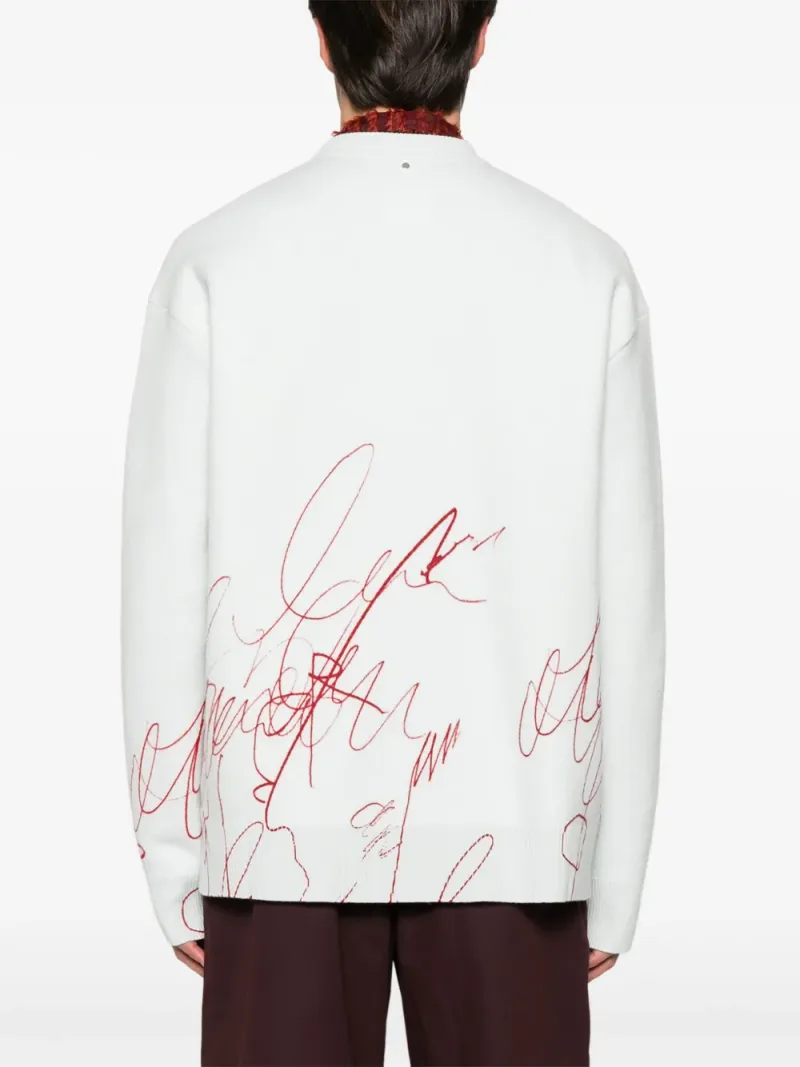 OAMC — Scribble-print fleece sweater — Foto 4 di 5