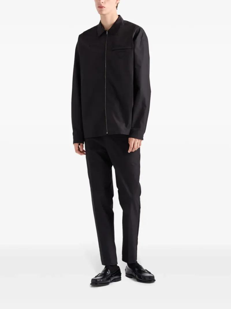 Prada — Triangle-logo cotton trousers — Foto 2 di 4