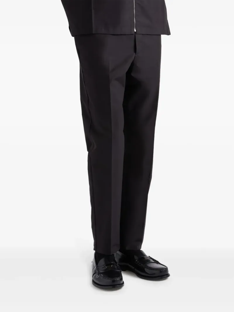 Prada — Triangle-logo cotton trousers — Foto 3 di 4