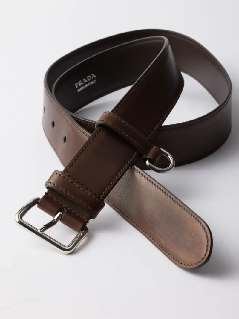 Prada — Cintura reversibile in pelle — Foto 2 di 3
