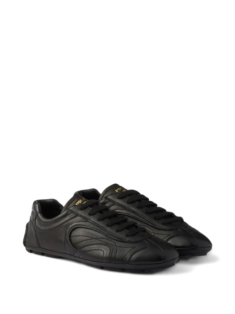 Prada — Montecarlo Re-edition 2005 antiqued nappa leather sneakers — Foto 2 di 5
