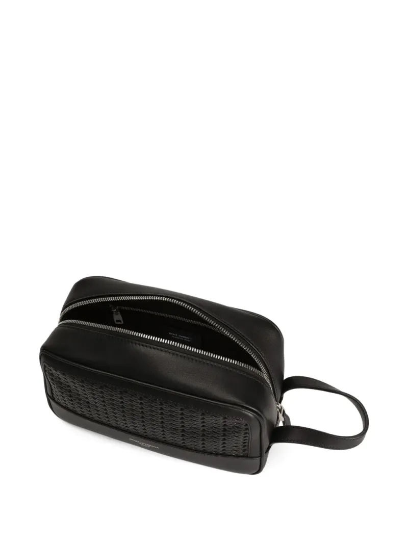 Dolce & Gabbana — Woven-panelled wash bag — Foto 4 di 5