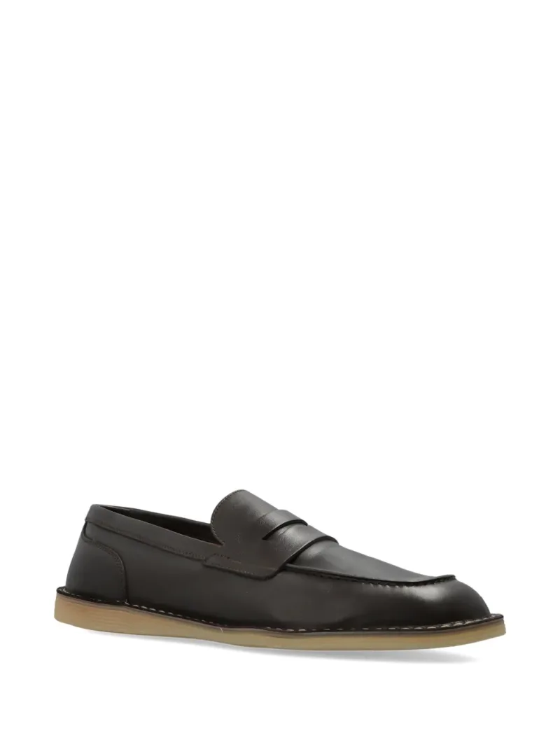 Dolce & Gabbana — Logo-detail leather penny loafers — Foto 2 di 5