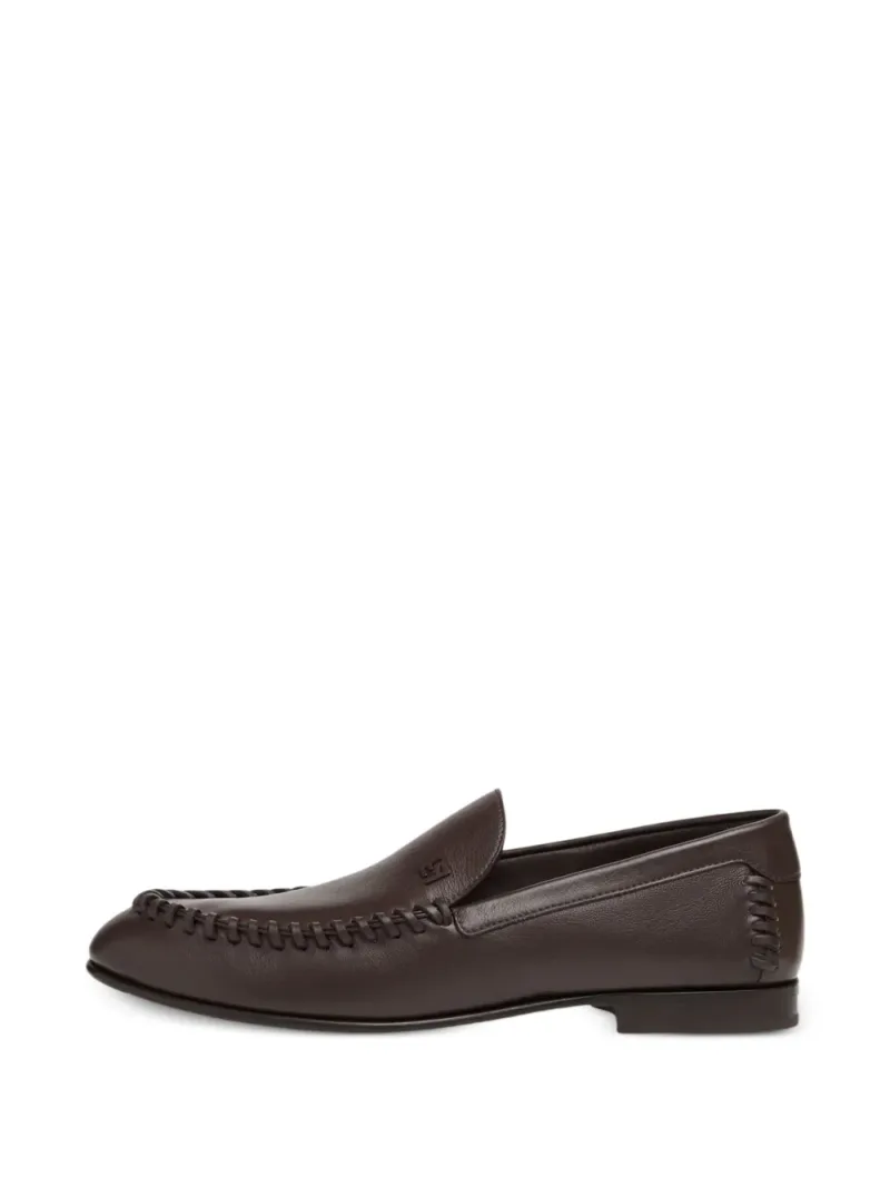 Fendi — Whipstitch-detail loafers — Foto 3 di 5