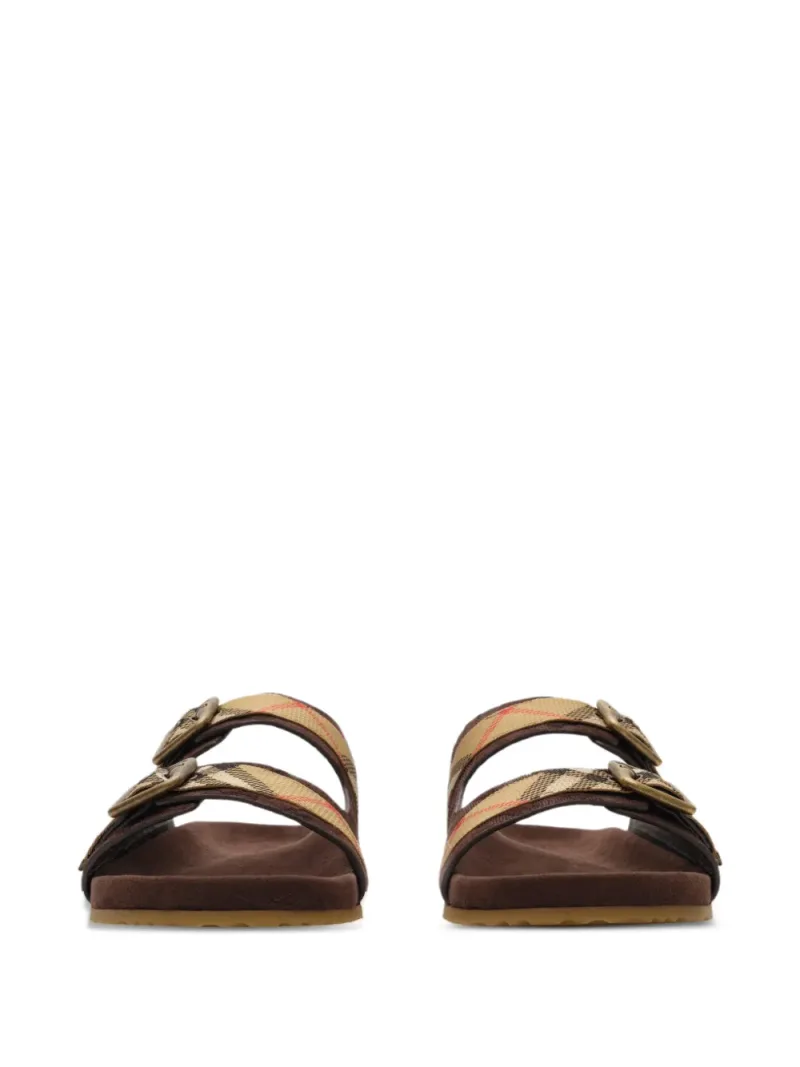 Burberry — Checked suede sandals — Foto 2 di 4