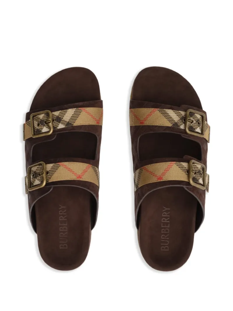 Burberry — Checked suede sandals — Foto 4 di 4