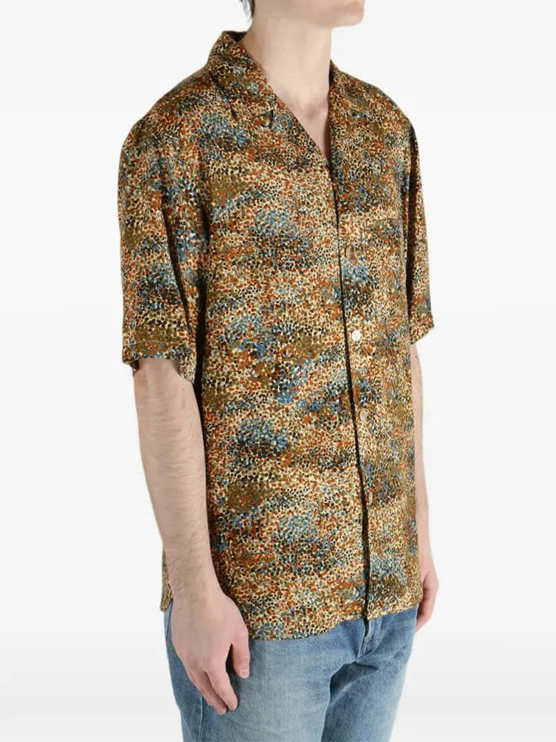 Saint Laurent — Abstract-print short-sleeve shirt — Foto 4 di 5