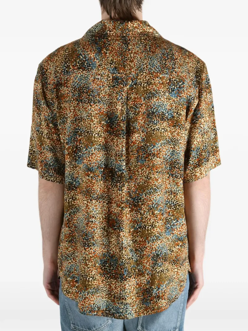 Saint Laurent — Abstract-print short-sleeve shirt — Foto 5 di 5