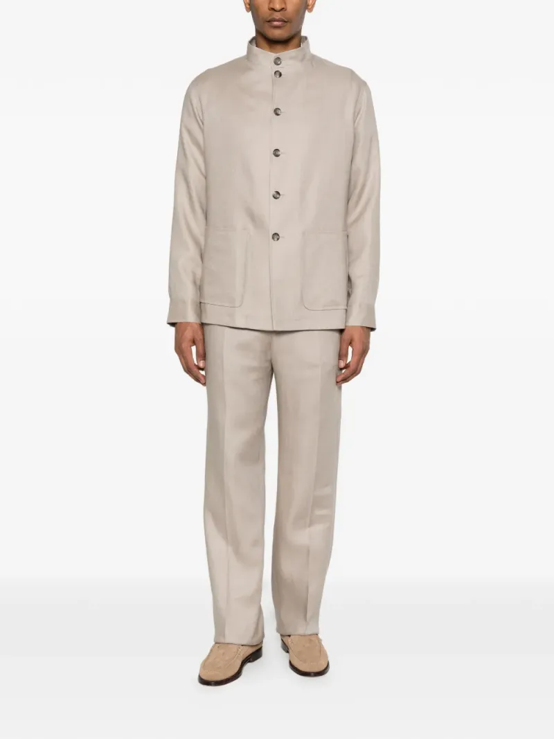 Tagliatore — Button-up patch-pocket shirt jacket — Photo 2 of 5