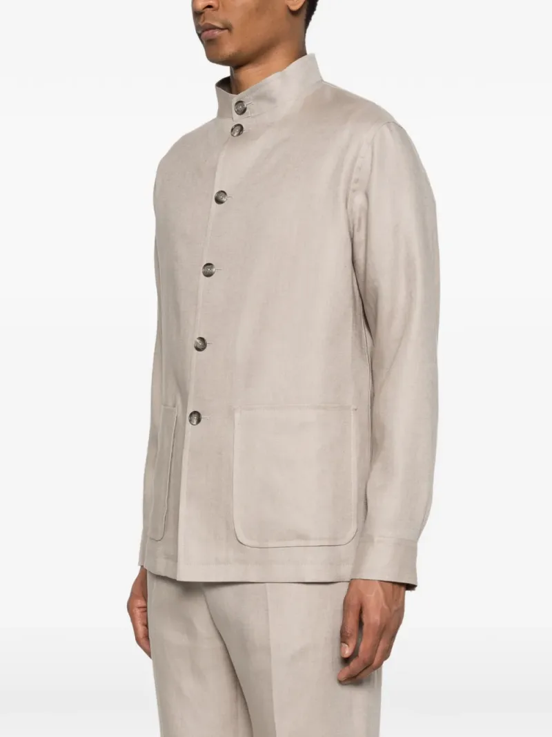 Tagliatore — Button-up patch-pocket shirt jacket — Photo 3 of 5