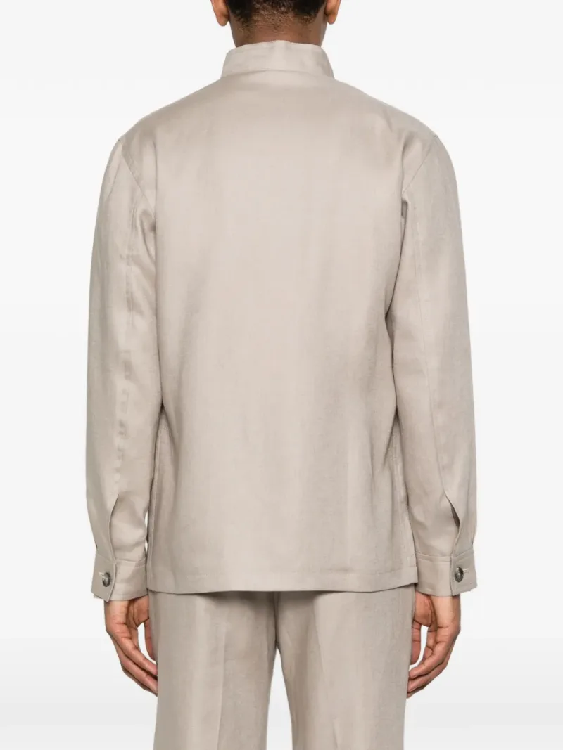 Tagliatore — Button-up patch-pocket shirt jacket — Photo 4 of 5