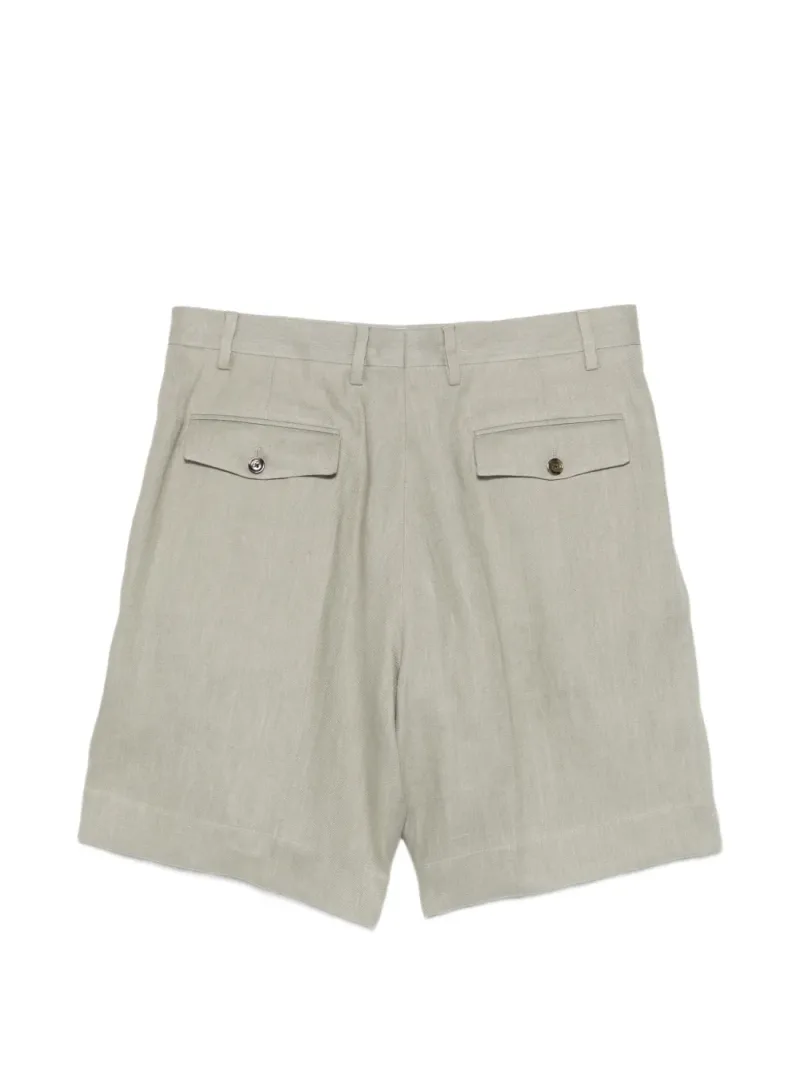 Lardini — Paaramis pleated button shorts — Foto 2 di 3