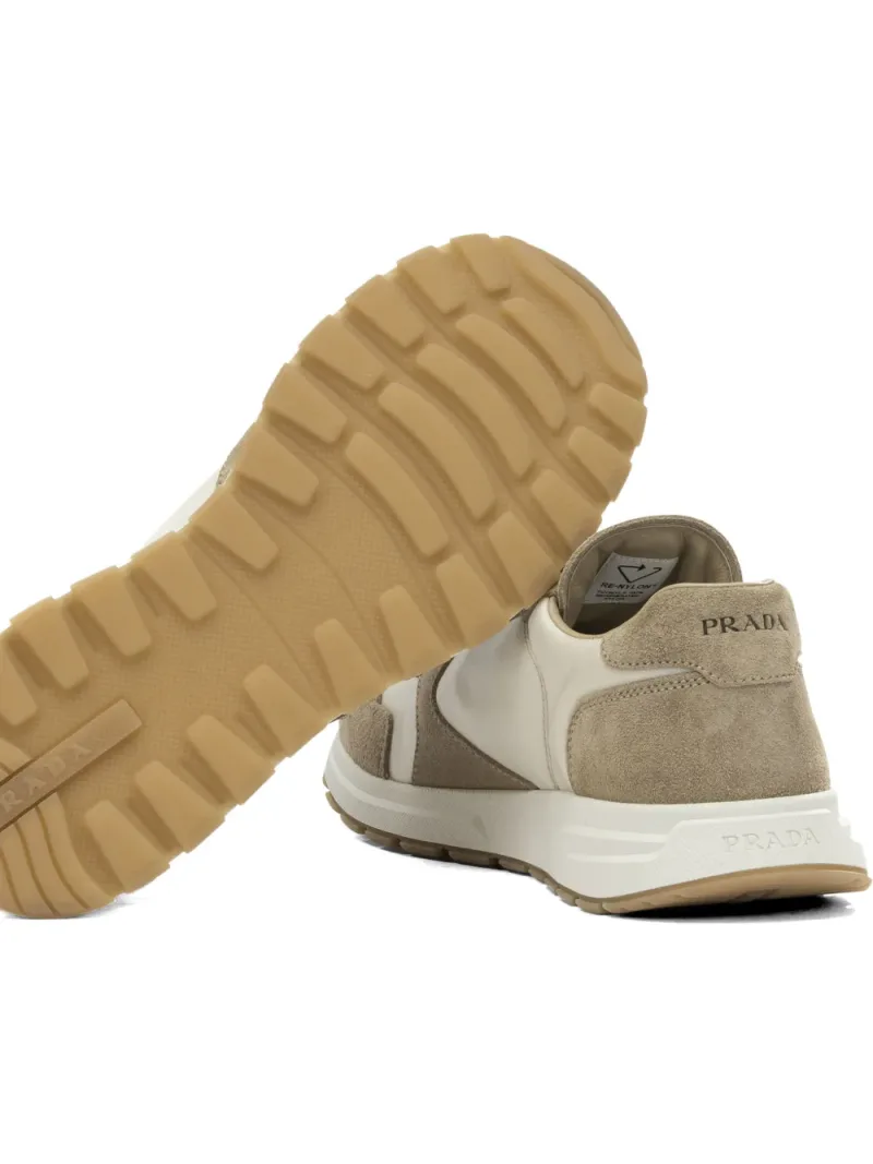 Prada — Prax suede and Re-Nylon sneakers — Foto 3 di 4