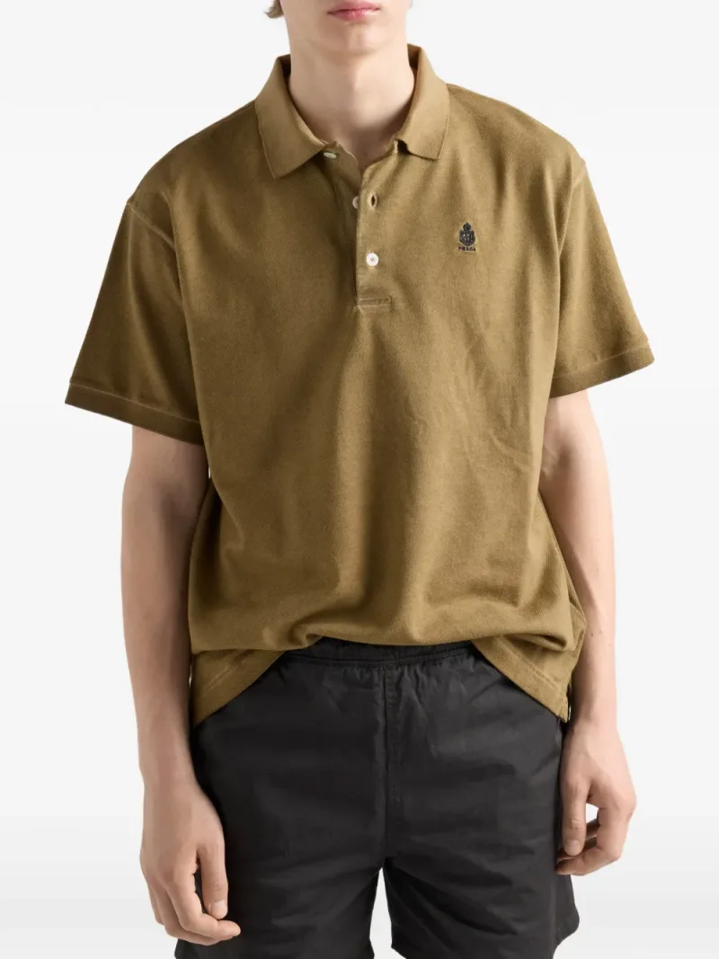 Prada — Garment-dyed cotton polo shirt — Photo 3 of 5