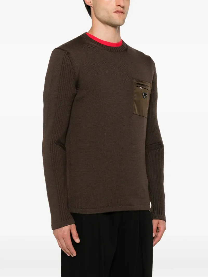Prada — Re-Nylon pocket ribbed-knit sweater — Foto 3 di 5