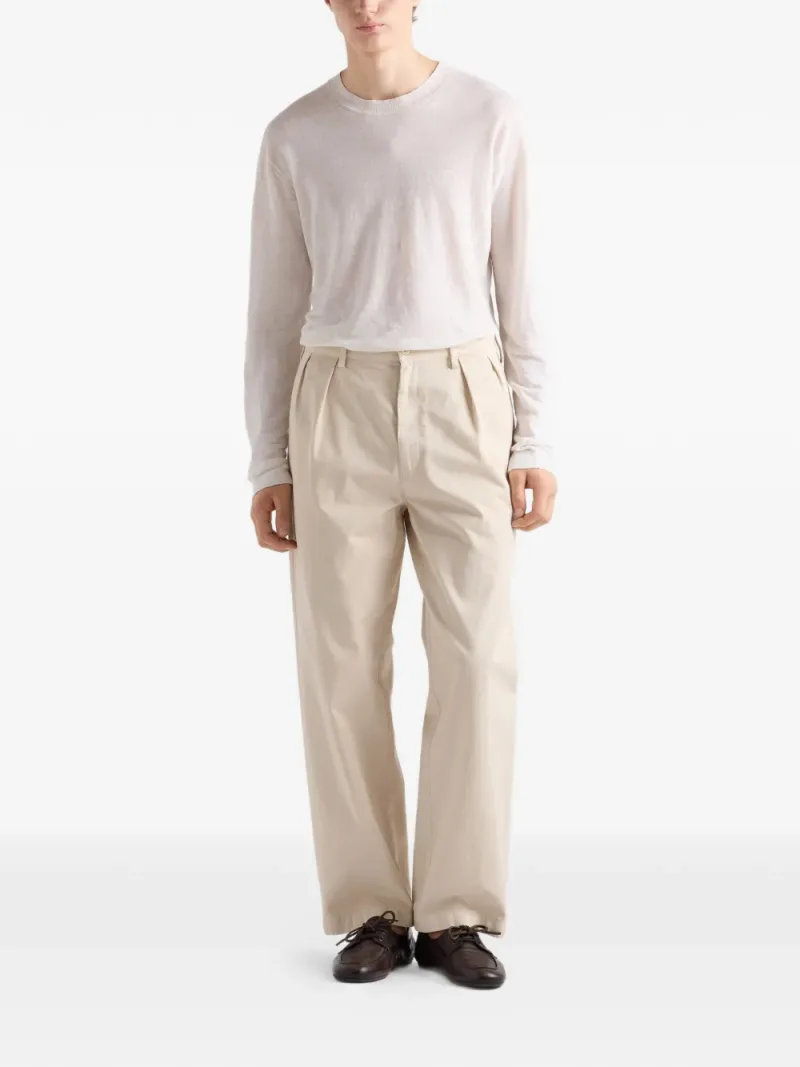Prada — Wide-leg cotton pants — Foto 2 di 3