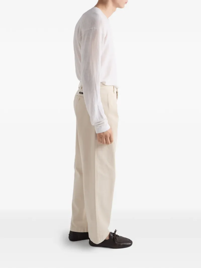 Prada — Wide-leg cotton pants — Foto 3 di 3