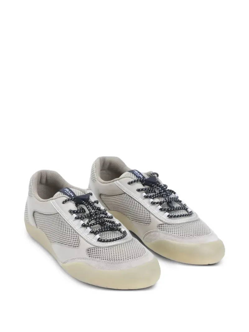 Prada — Speedrock leather-trim sneakers — Photo 2 of 4
