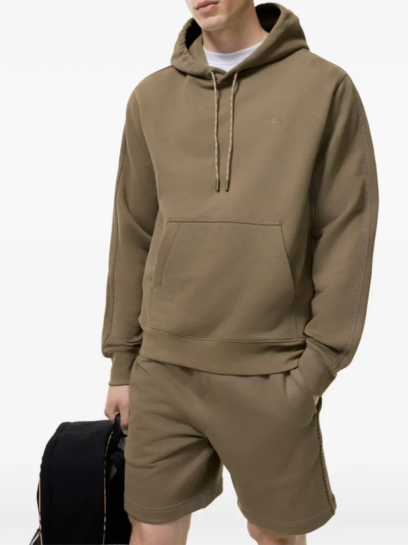 Burberry — Check-piping cotton hoodie — Photo 2 of 4