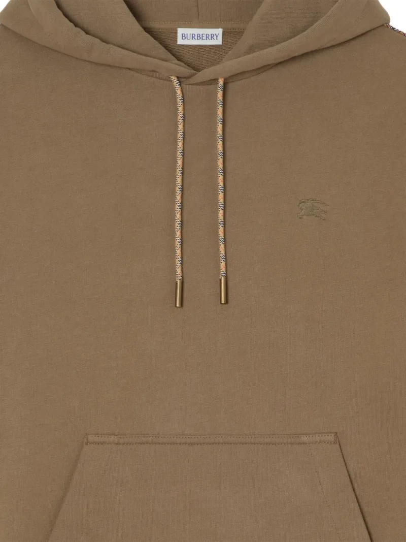 Burberry — Check-piping cotton hoodie — Photo 4 of 4