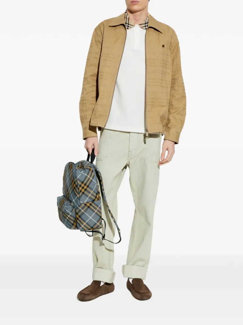 Burberry — Check-collar polo shirt — Foto 2 di 5