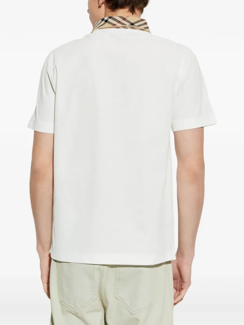 Burberry — Check-collar polo shirt — Foto 4 di 5
