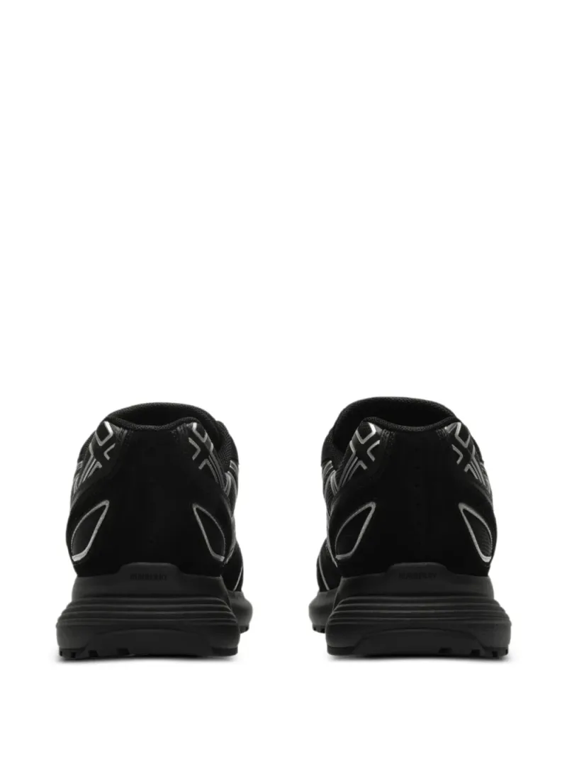 Burberry — Nylon, suede and leather Eclipse sneakers — Photo 2 of 4