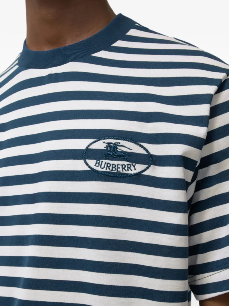 Burberry — Striped cotton T-shirt — Photo 3 of 3