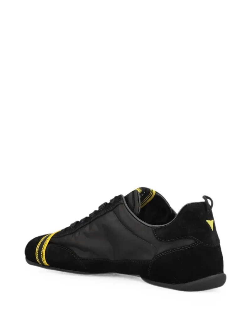 Fendi — Wrap black suede and fabric low-top trainers — Photo 4 of 4