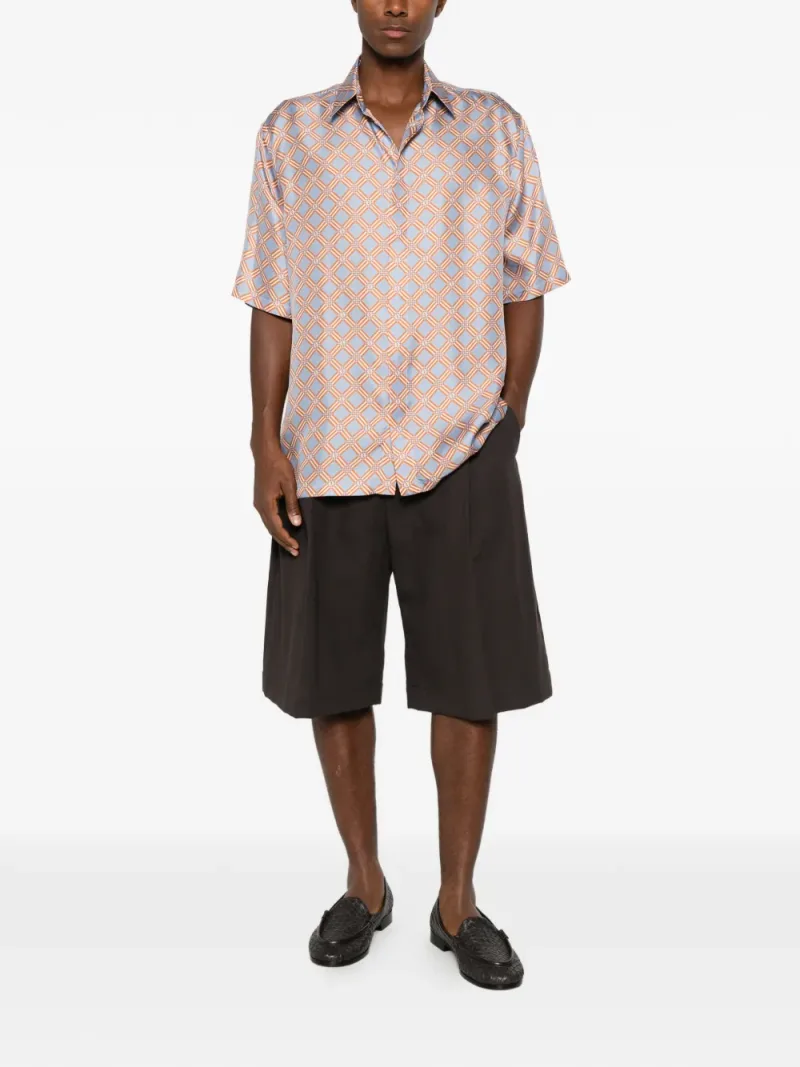 Fendi — Geometric-print short-sleeve shirt — Foto 2 di 5