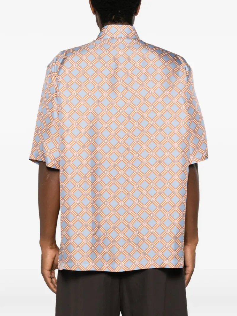 Fendi — Geometric-print short-sleeve shirt — Foto 4 di 5