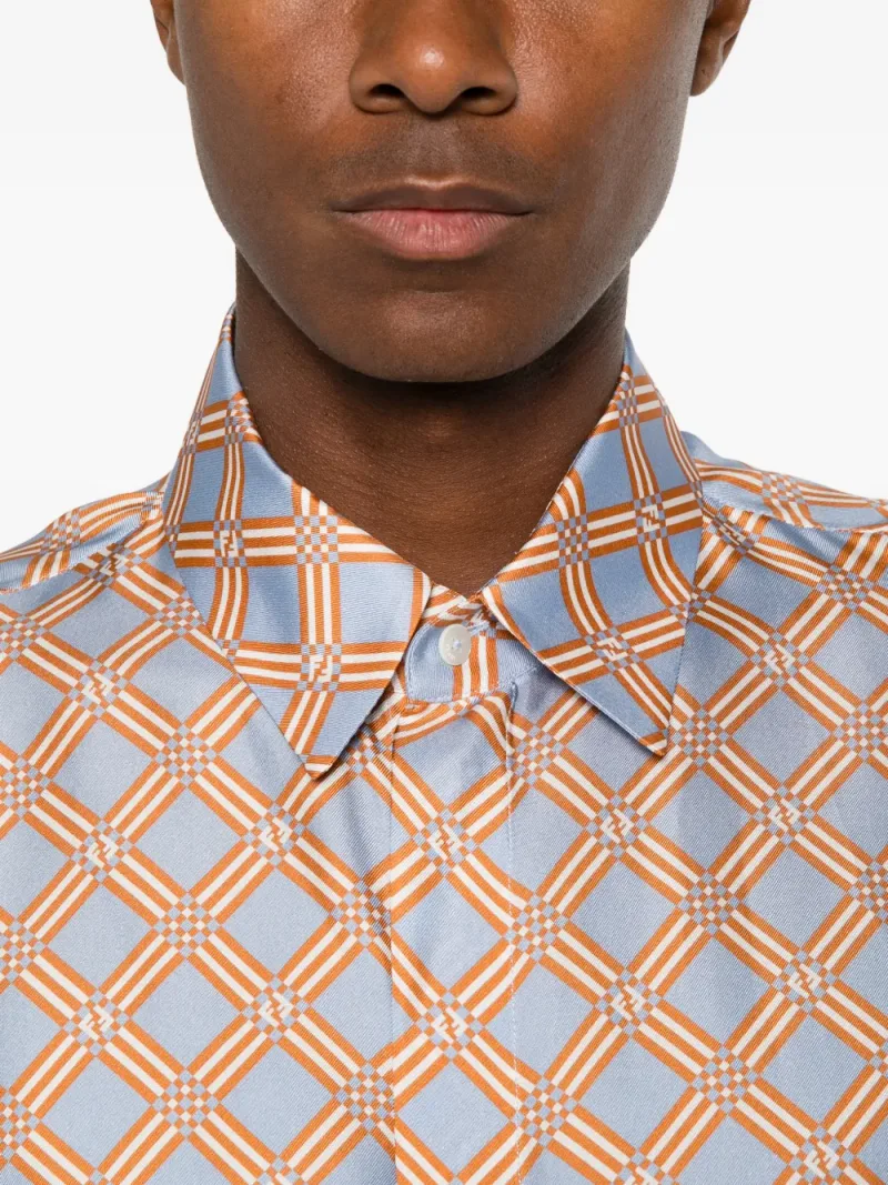 Fendi — Geometric-print short-sleeve shirt — Foto 5 di 5