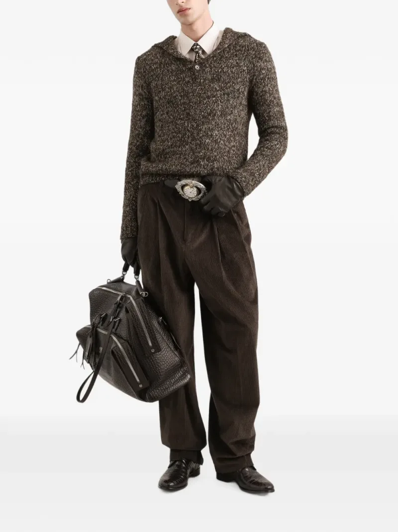 Dolce & Gabbana — Alpaca blend polo shirt — Foto 2 di 5