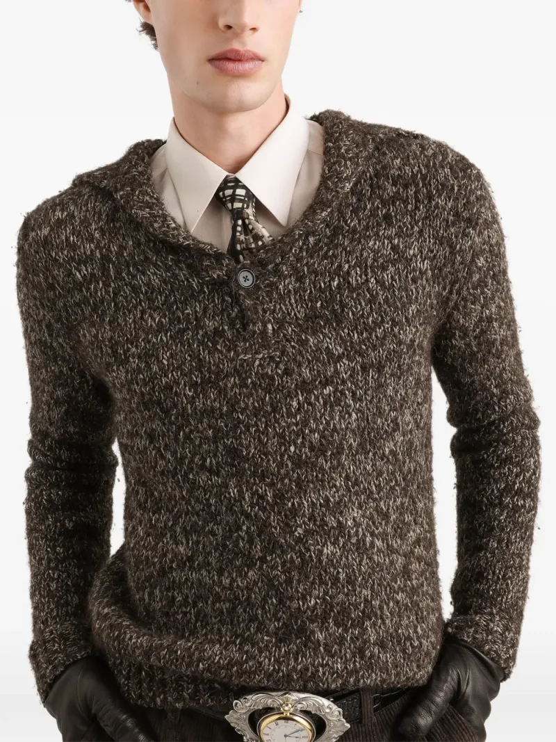 Dolce & Gabbana — Alpaca blend polo shirt — Foto 4 di 5
