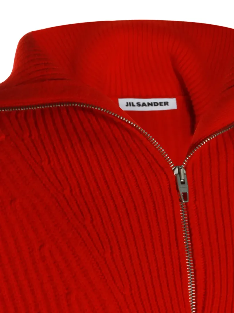 Jil Sander — Ribbed half-zip sweater — Foto 2 di 3