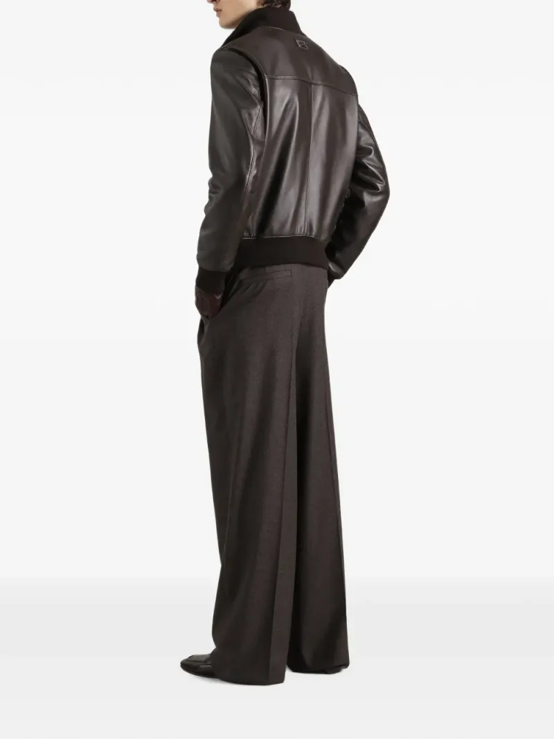 Dolce & Gabbana — Lambskin bomber jacket — Foto 3 di 5