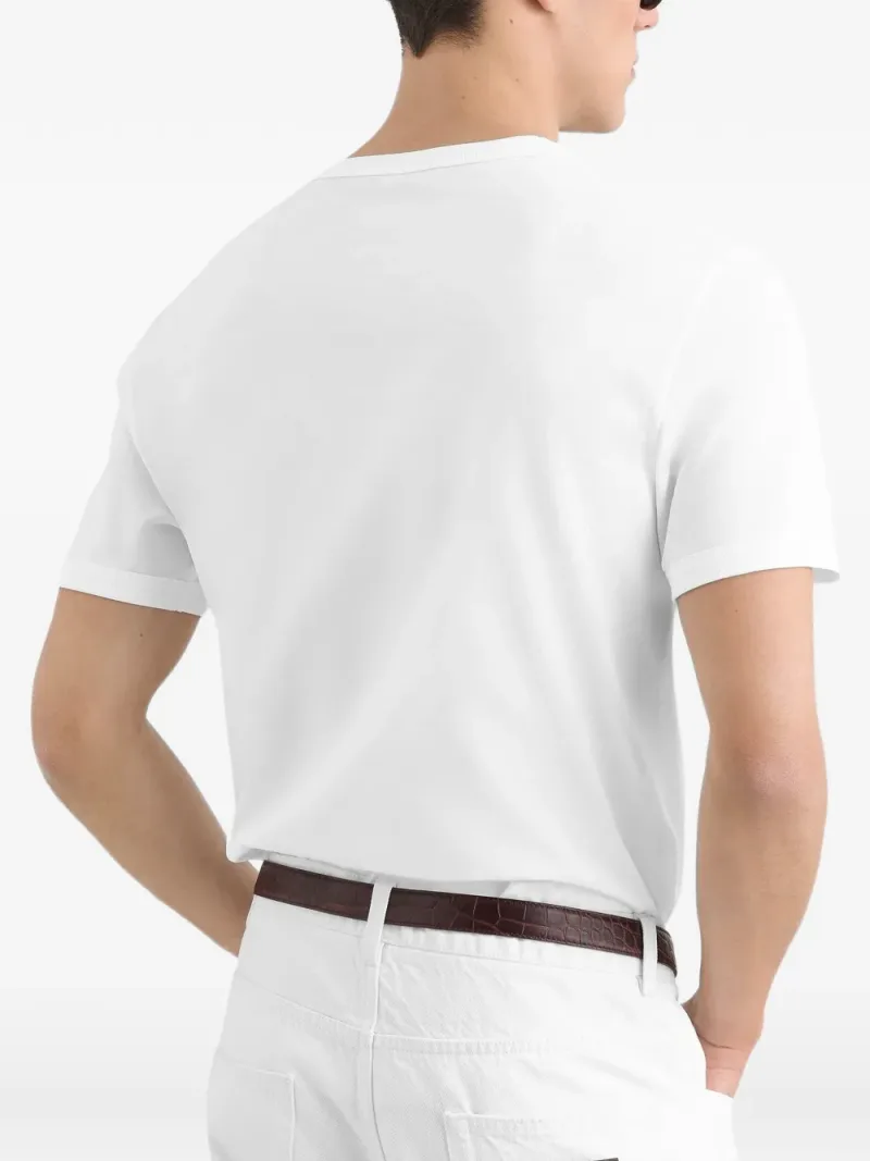 Dolce & Gabbana — Cotton T-shirt with logo plate — Photo 4 of 5