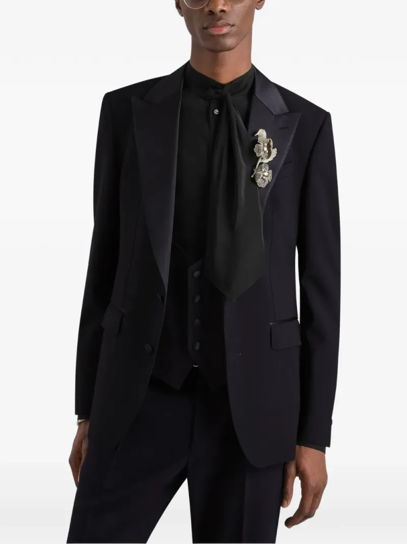 Dolce & Gabbana — Single-breasted two-piece wool tuxedo suit — Photo 4 of 5