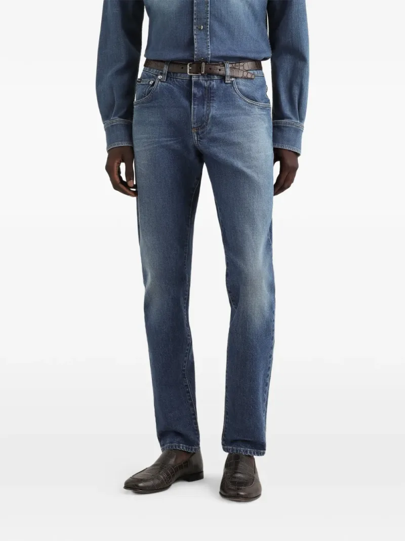 Dolce & Gabbana — Logo-patch straight jeans — Photo 4 of 5