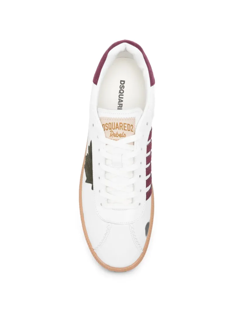 Dsquared2 — Dsquared2 Rebel maple-leaf leather sneakers — Photo 4 of 4