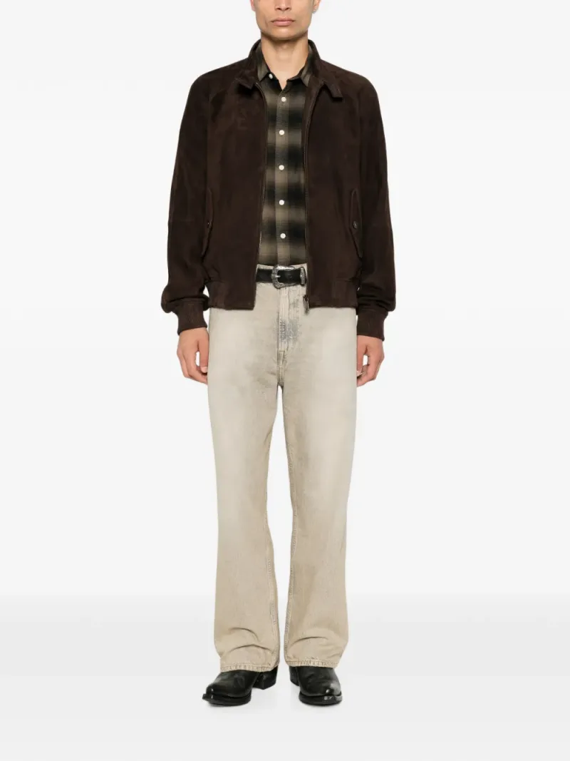 Dsquared2 — Button-collar suede jacket — Foto 2 di 5