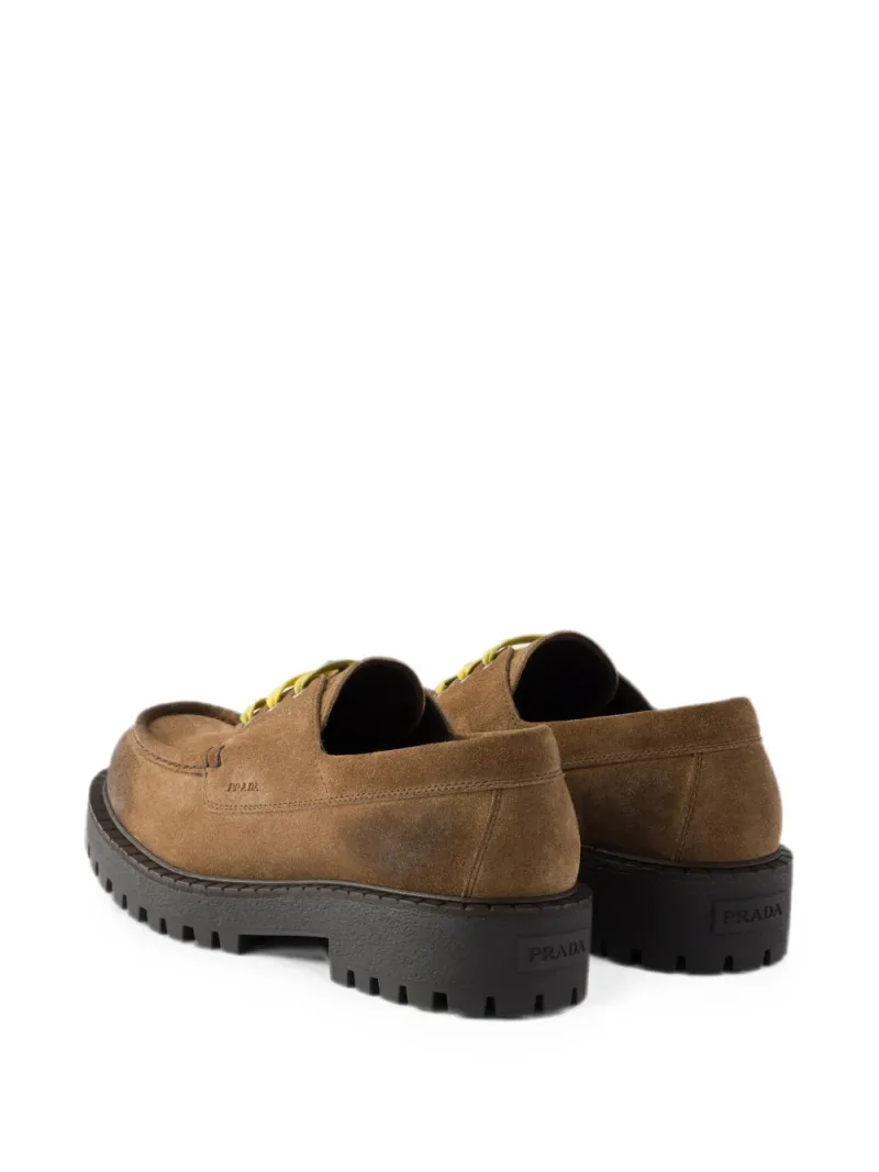 Prada — Waxed suede lace-up shoes — Photo 5 of 5